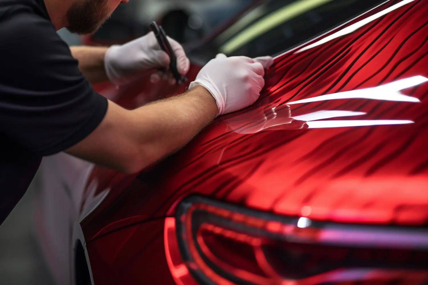 FB Consulting ,Nattheim , Ferhat Baygin , Audits, Wertstromanalysen ,  Projektmanagement , Lieferantenentwickluà,Car Wrapping-Spezialist bei der Arbeit, Folierung eines Sportwagens mit Vinyl-Livery Car Wrap