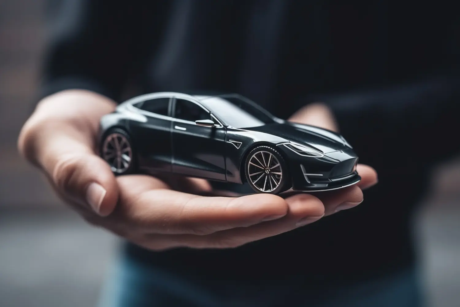 FB Consulting, Miniaturauto in Männerhand