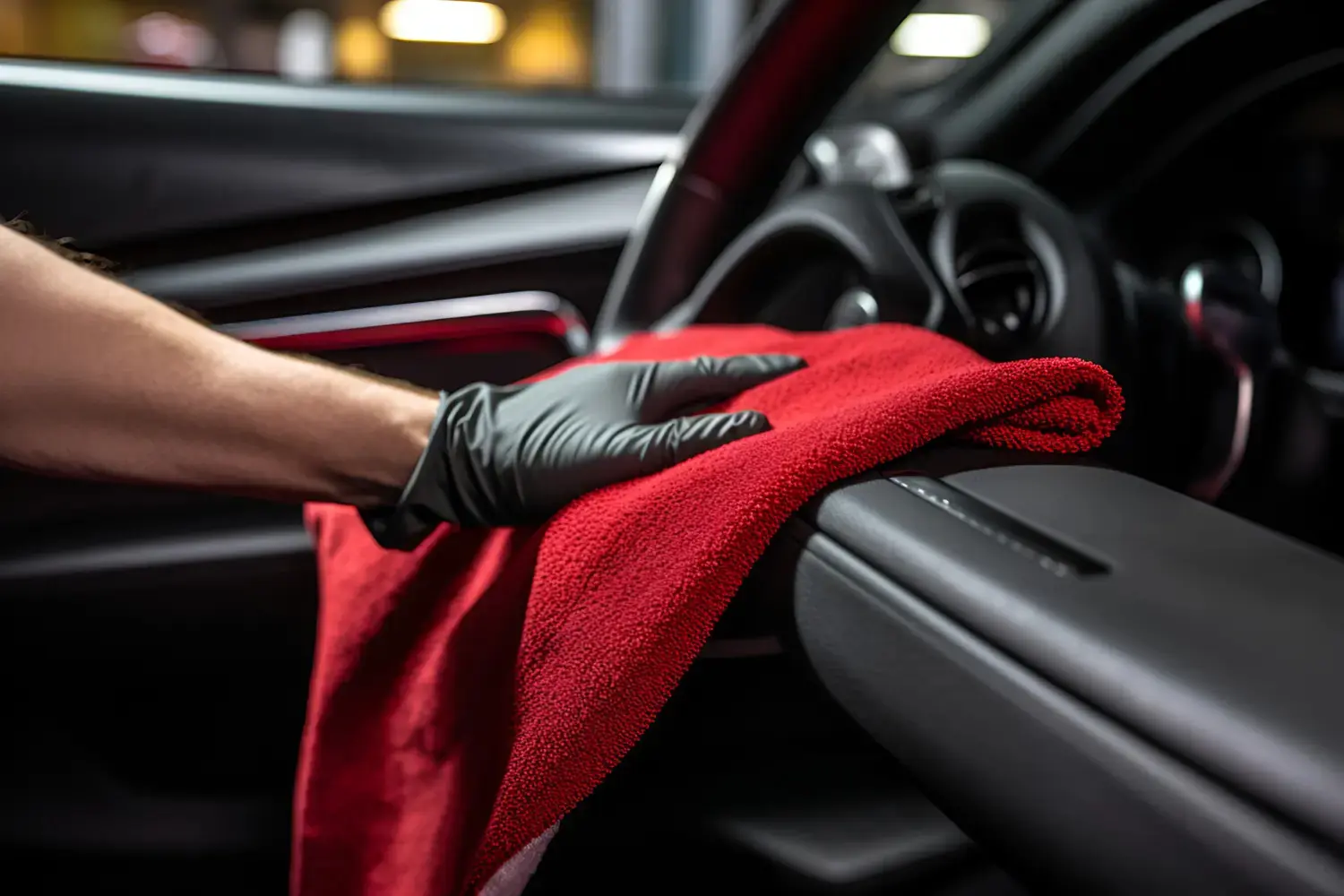 FB Consulting ,Nattheim , Ferhat Baygin , Audits, Wertstromanalysen ,  Projektmanagement , Lieferantenentwickluà,Hand mit Mikrofasertuch Reinigung Auto, Detaillierung und chemische Reinigung Service